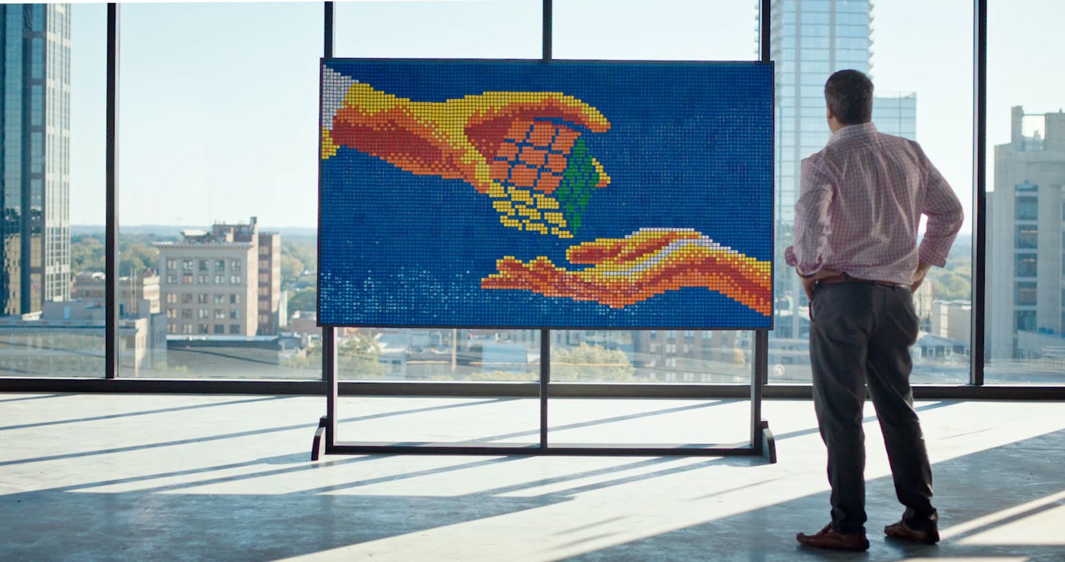 Mural of Rubik's Cubes