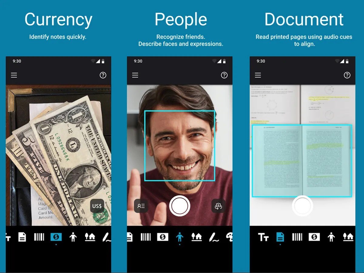 Athena helps users identify faces, objects like cash, and text.